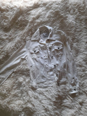 Country Romantic jean jacket μεταχειρισμένο, λευκό, μέγεθος S