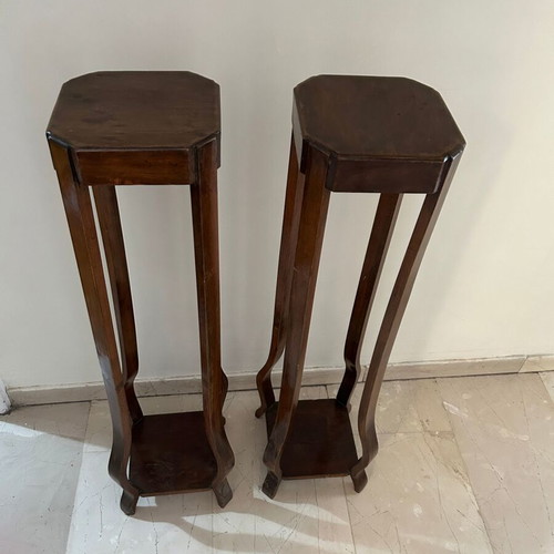 Vintage wooden plant stands set of 2, 1.04m, like new
