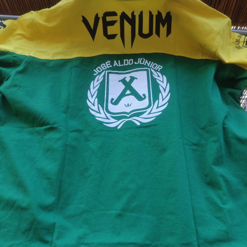 Venum Jose Aldo Junior cotton polo shirt like new, green and yellow, size L