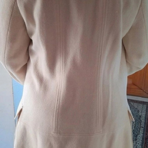 Mango white coat like new, size L