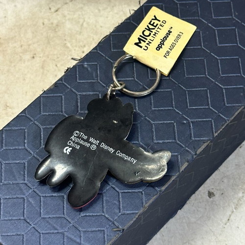 Vintage Disney Pluto keychain used, Applause Mickey Unlimited