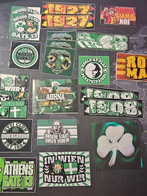 Αυτοκόλλητα Παναθηναϊκός Roma Rapid Wien καινούργια, σετ 21