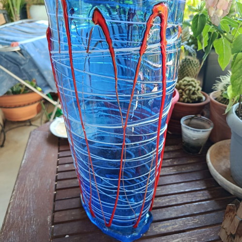 Murano authentic vase, 36.5 cm height, small base chip