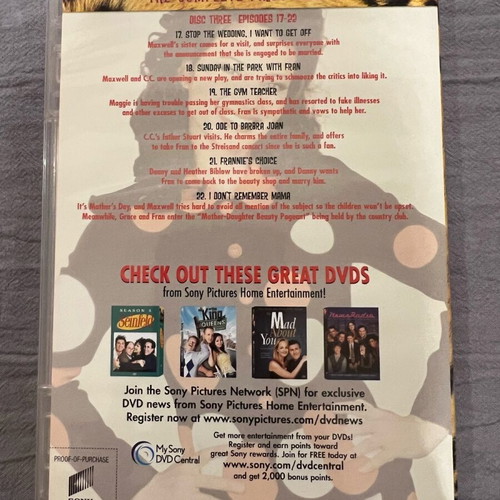 The Nanny Season 1 DVD used, no Greek subtitles