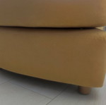 Two-seater sofa with stool set like new