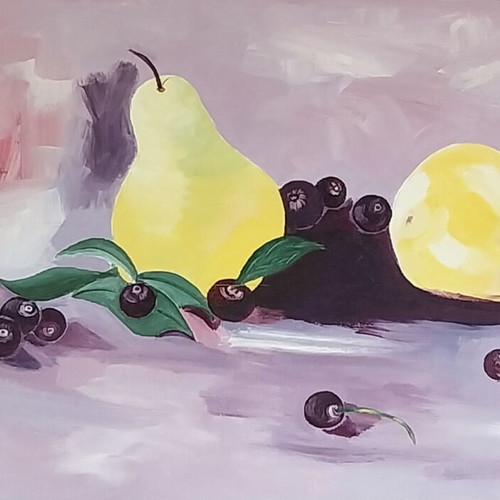 Oil painting on canvas fruits like new, 35×45cm with frame