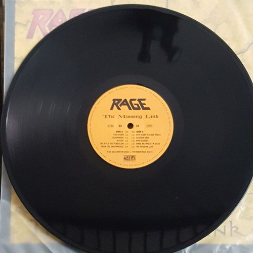 Rage The Missing Link LP used, authentic 1st edition 1993