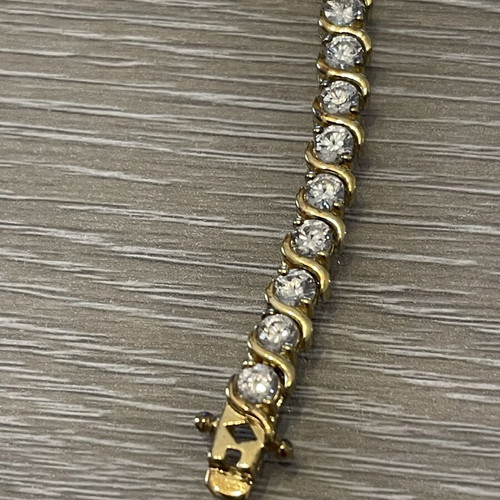Riviera bracelet silver 925 gold plated, used, 19 cm