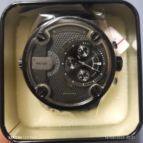 Weide wrist watch new with dual time and chronograph
