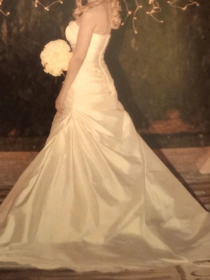 Pronovias Rangun 100% Dupion Silk wedding dress size EU 38 like new