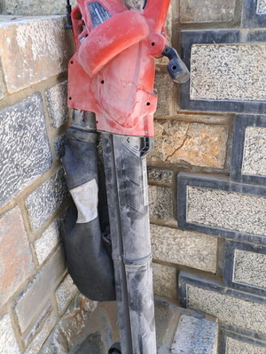 Garden leaf blower used