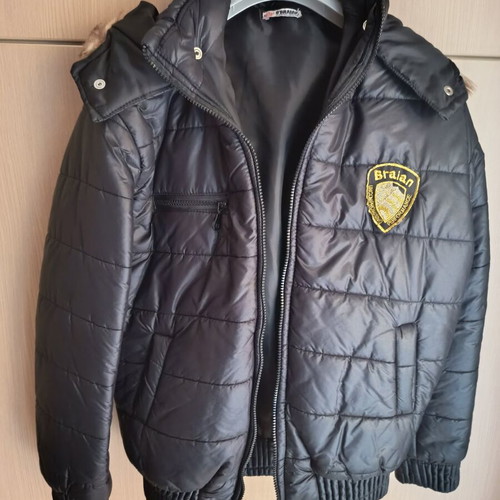Children's jacket used for boy 9-10 years black and gold