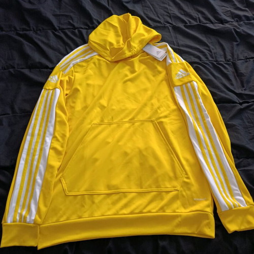 Adidas Aeroready hoodie with pockets new, unused, size L, yellow-white