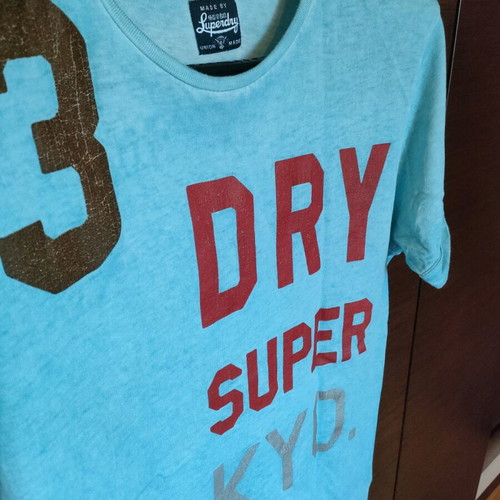 Superdry turquoise t-shirt used, size XL