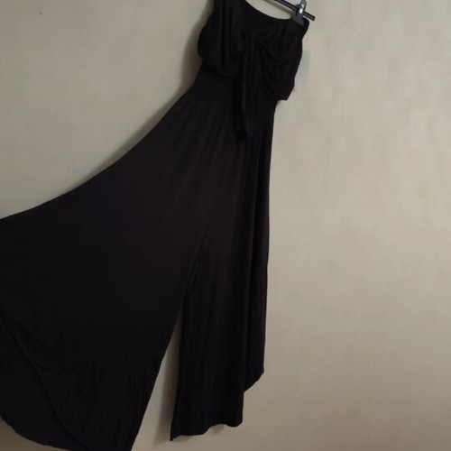 Strapless jumpsuit black one size Made in Italy