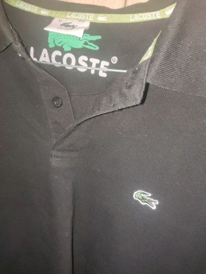 Lacoste polo shirt, black, XL size