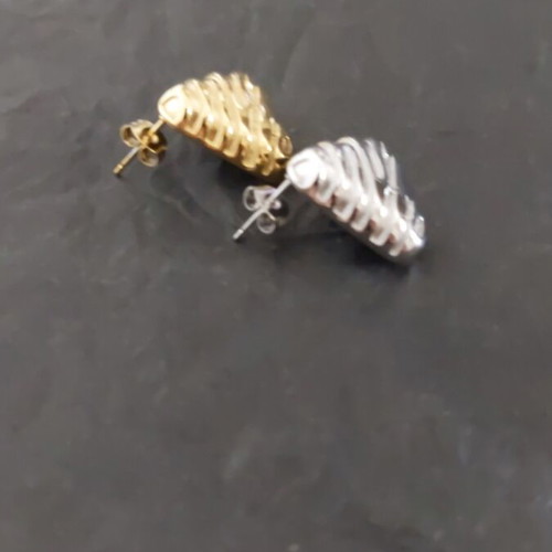 Triangle earrings new, stainless steel gold and silver