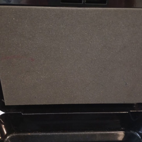 Portable metal cash box used, black, 30x20x10 cm