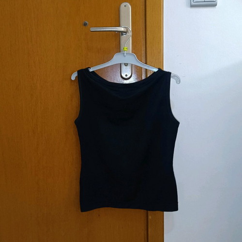 Morgan de toi black sleeveless top like new, size XS-S