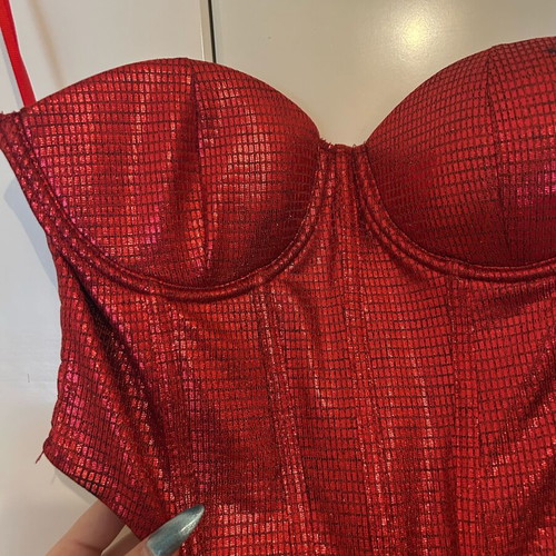 Red corset like new, size M-L