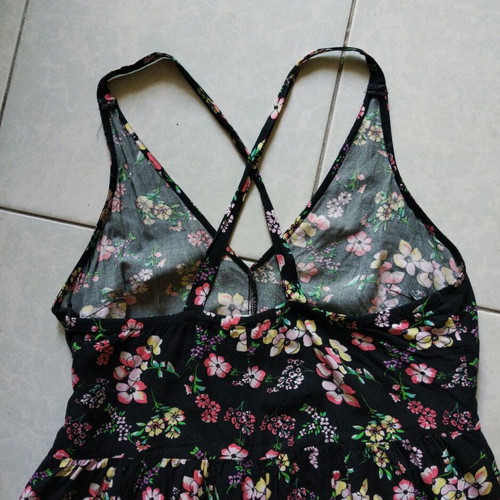 Black floral Gap dress like new, medium/large