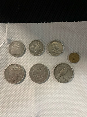 Silver American coins used for collectors