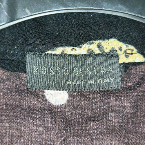 Rosso di Sera Y2K Leopard Print Shirt like new, black
