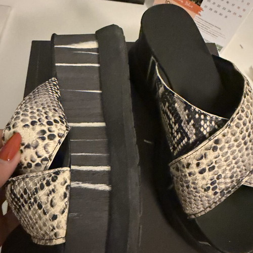 Sofia Manta Florda platform slides size 41 used, snake print