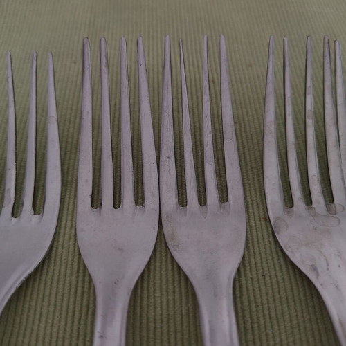 Forks set of 6 used, stainless steel from German brand Rostfrei 1970