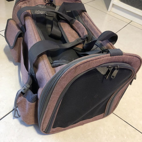 Pet Carrier Bag new, dusty rose, adjustable height, 60x39x43cm, up to 12kg