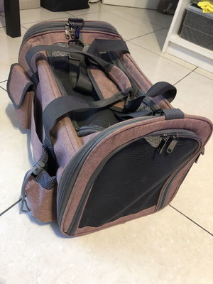 Pet Carrier Bag new, dusty rose, adjustable height, 60x39x43cm, up to 12kg