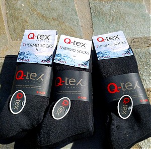 Qtex thermo socks size 43-46 mix of blue grey and black