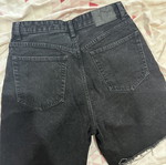 Bershka high-waist black denim shorts, size M