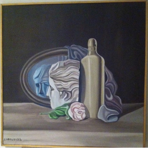Karavousis painting used 100x100 oil on canvas