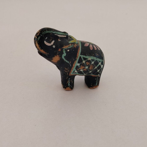 Ceramic decorative small elephant used with wear
