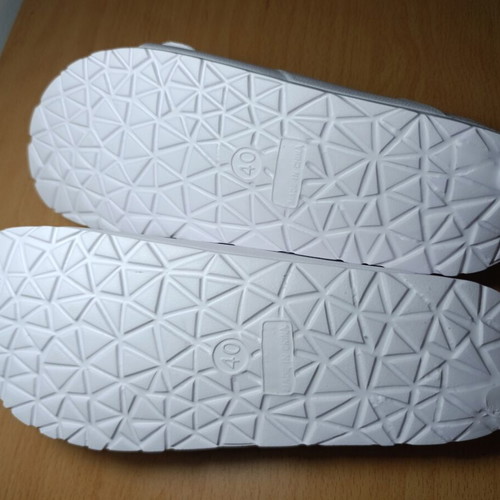 Ocean Addicts women's slippers, white, adjustable straps