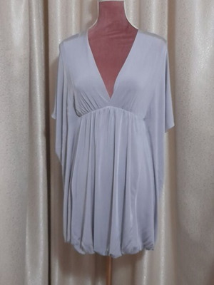 Feel Free London women's tunic dress, soft grey, size M