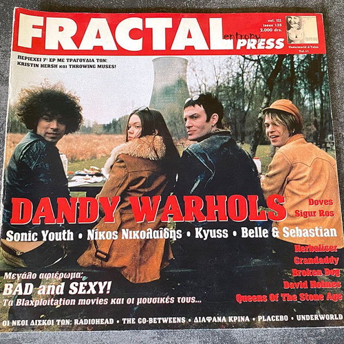 Fractal Press Fanzine issue 125 used with Dandy Warhols and Sonic Youth