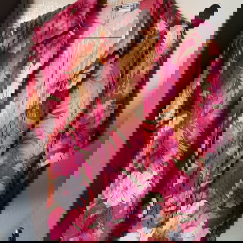 Πουκάμισο floral νέο, μέγεθος M, ροζ