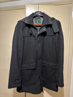 The Bostonians wool coat Large like new, gray and black