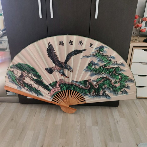 Chinese traditional fan very large authentic decorative