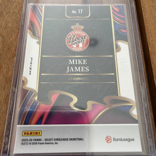 Mike James Clutch Panini Euroleague Select card like new 25/25