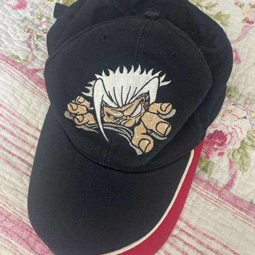 00s vintage No Rules hat used, one size, black and red