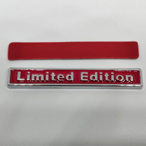 Metal Limited Edition Car Badge like new, red chrome finish