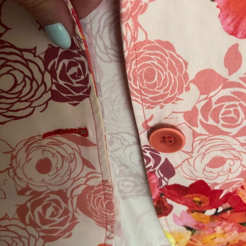 Floral lightweight jacket like new, 97% cotton, multicolored