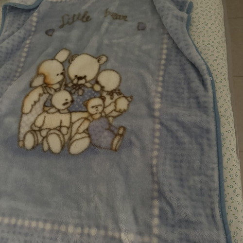 Baby blanket with zipper for boy, like new, sleeping bag