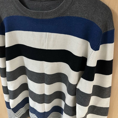 Men's blouse like new, size S, black and white