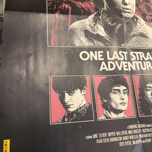 Stranger Things Panini poster used, 55x45 cm