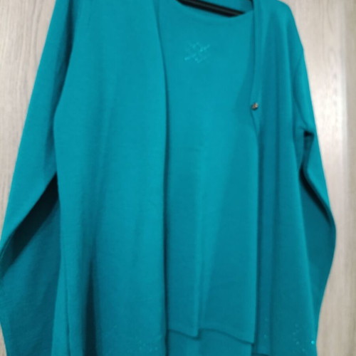 Wool sweater XXL turquoise like new