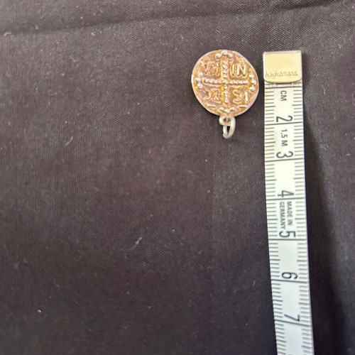 Silver Christian amulet used
